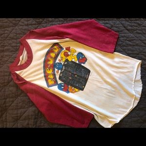 Vintage PacMan Baseball-Style 3/4 length shirt